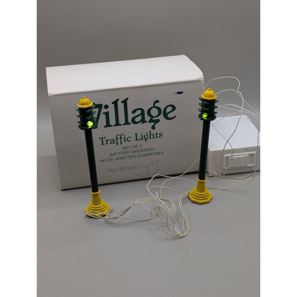 Department 56 Village Accessories Traffic Lights set of 2-retired Item